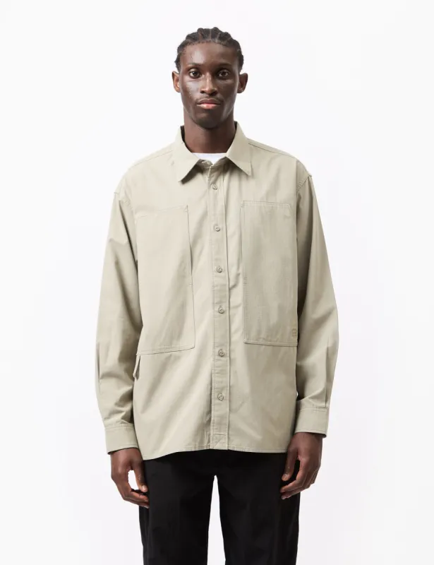 Snow Peak Takibi Light Ripstop Long Sleeve Shirt - Turquoise sold by Article London