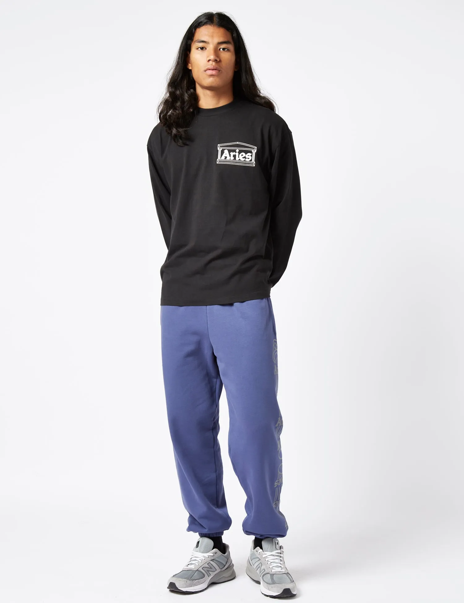 Aries Temple Long Sleeve T-Shirt - Black sold by Article London product image thumbnail 4
