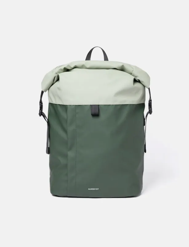 Sandqvist Konrad Rolltop Backpack - Multi Green sold by Article London