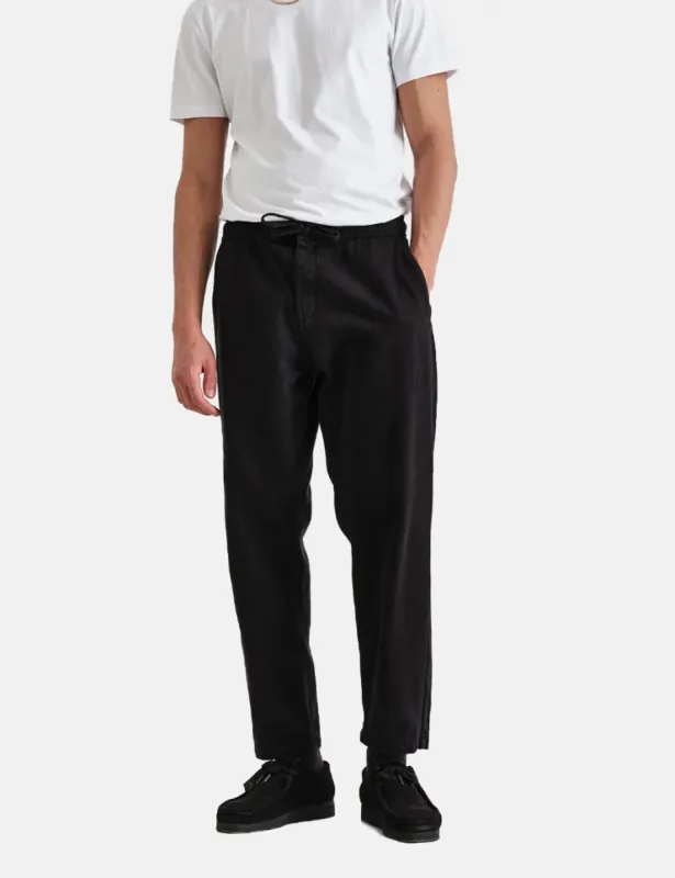 Wax London Kurt Trouser (Organic Cotton Twill) - Black sold by Article London