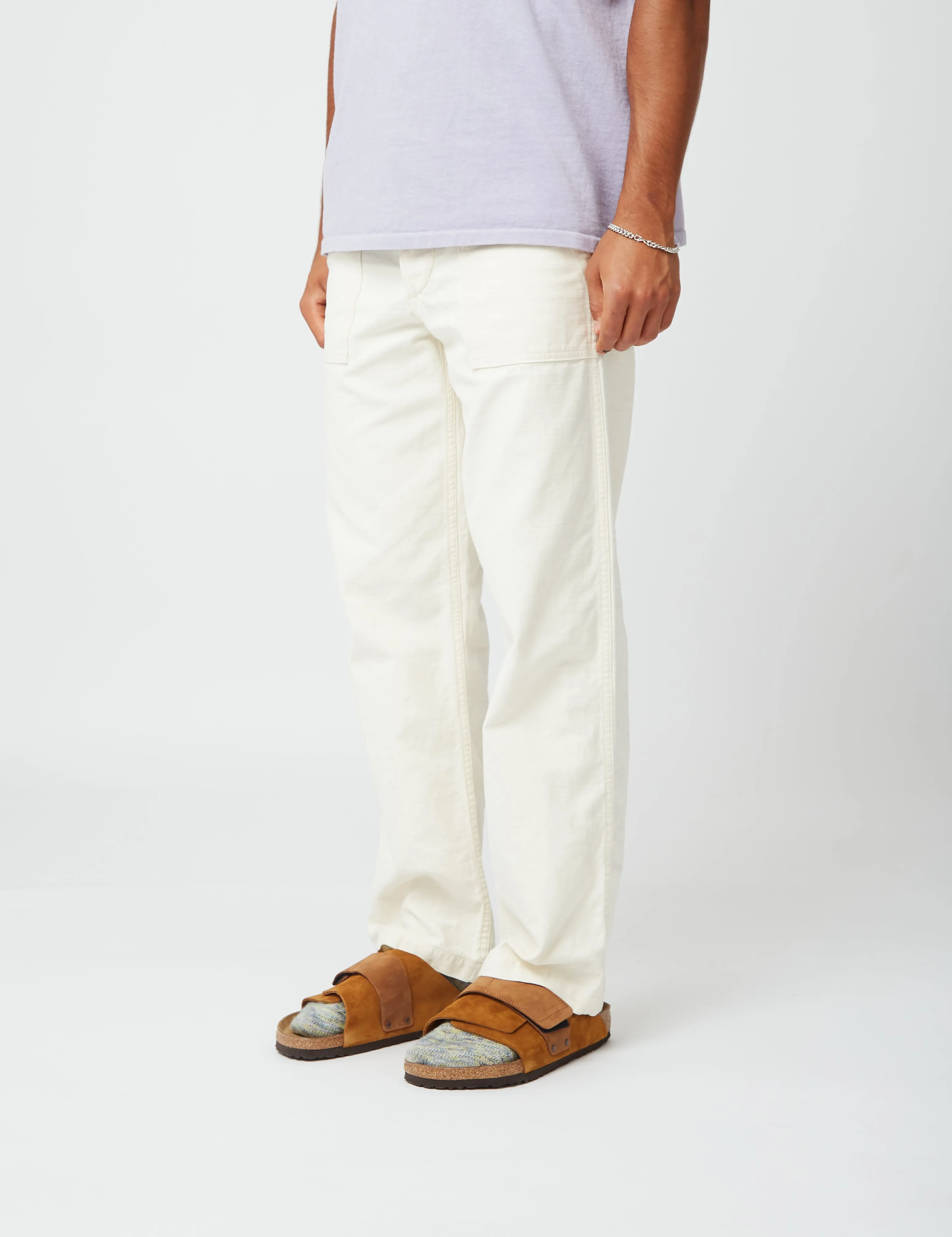 orSlow US Army Fatigue Pants (Regular) - Ecru sold by Article London product image thumbnail 3