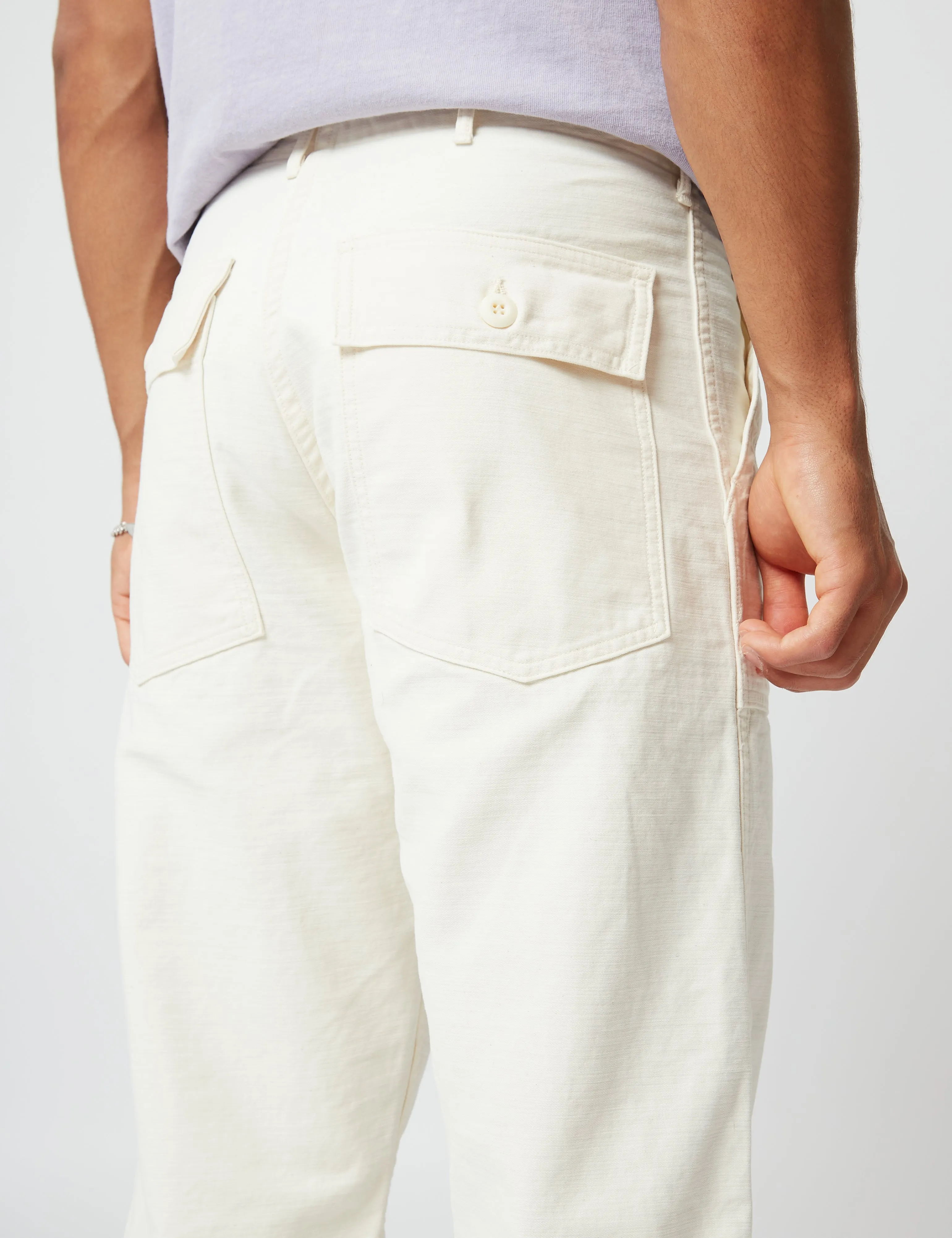 orSlow US Army Fatigue Pants (Regular) - Ecru sold by Article London product image thumbnail 2