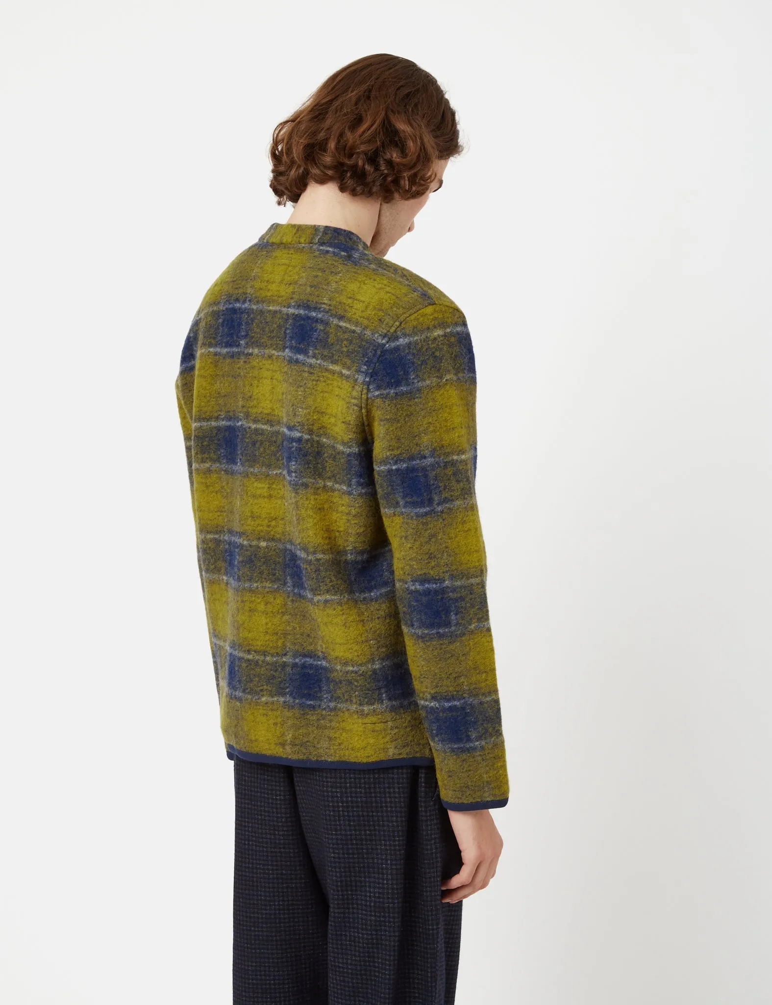 Universal Works Cardigan (Wool Fleece) - Yellow sold by Article London product image thumbnail 3