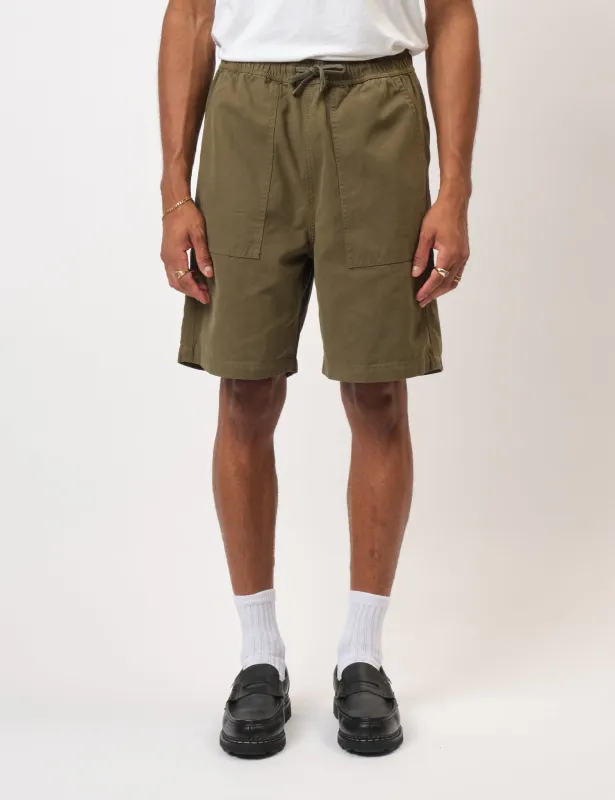 Bhode Fatigue Shorts (Duck Canvas) - Burnt Olive Green sold by Article London