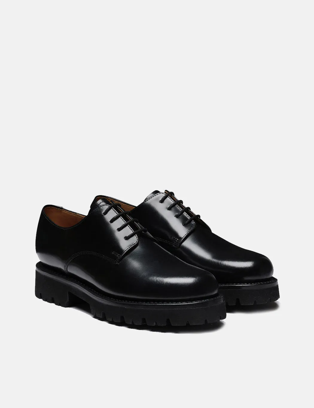 Womens Grenson Evie Derby Shoes (Hi-Shine) - Black sold by Article London product image thumbnail 3