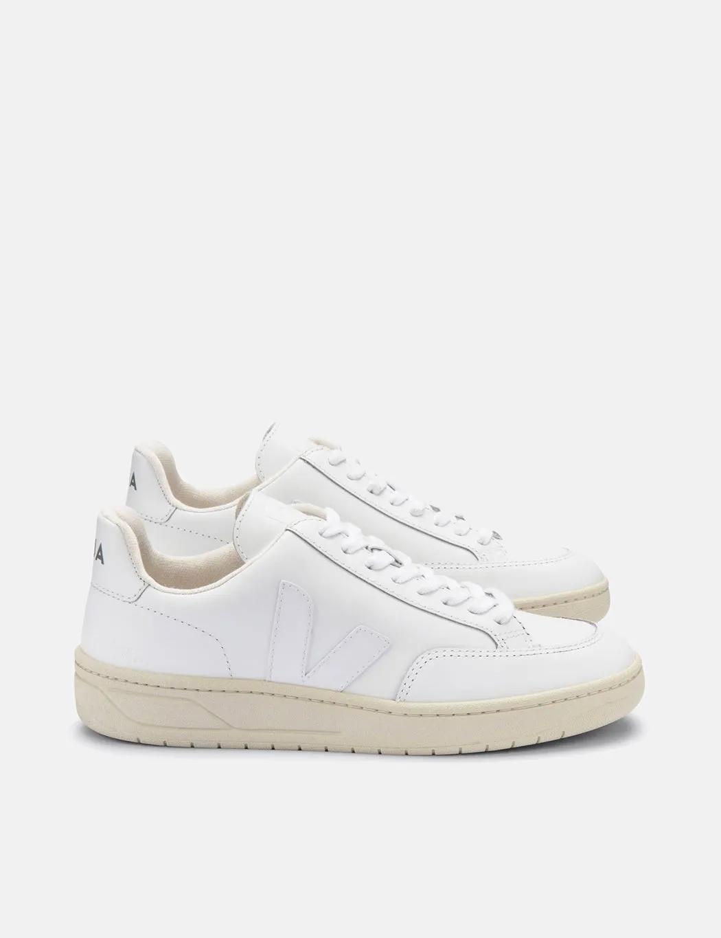 Womens Veja V-12 Leather Trainers - Extra White sold by Article London product image thumbnail 2