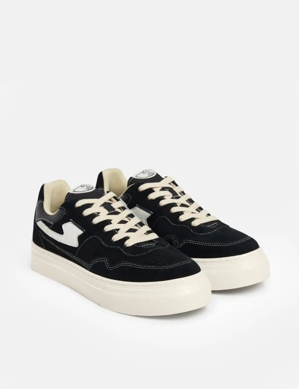 Stepney Workers Club Pearl S-Strike Trainers (Suede) - Black/White sold by Article London product image thumbnail 3