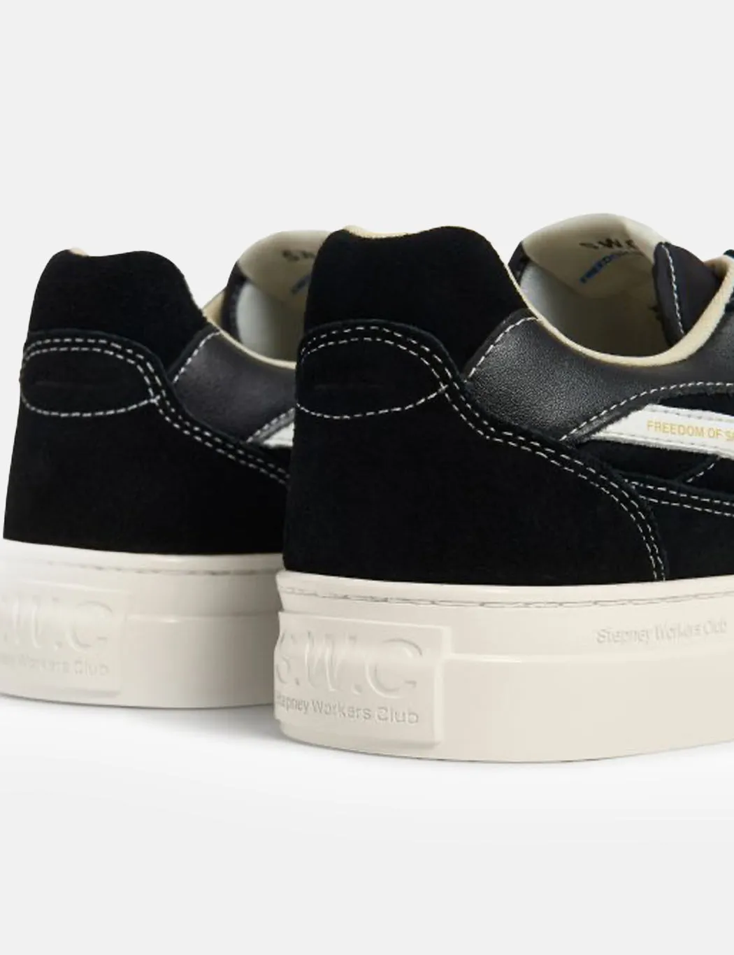 Stepney Workers Club Pearl S-Strike Trainers (Suede) - Black/White sold by Article London product image thumbnail 2