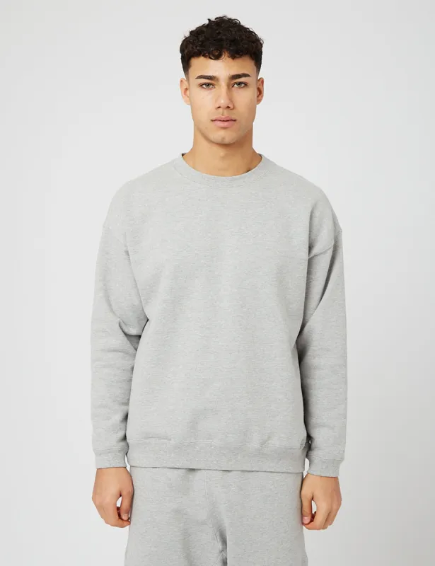 Snow Peak Recycled Cotton Crewneck Sweatshirt - Grey made by Article London