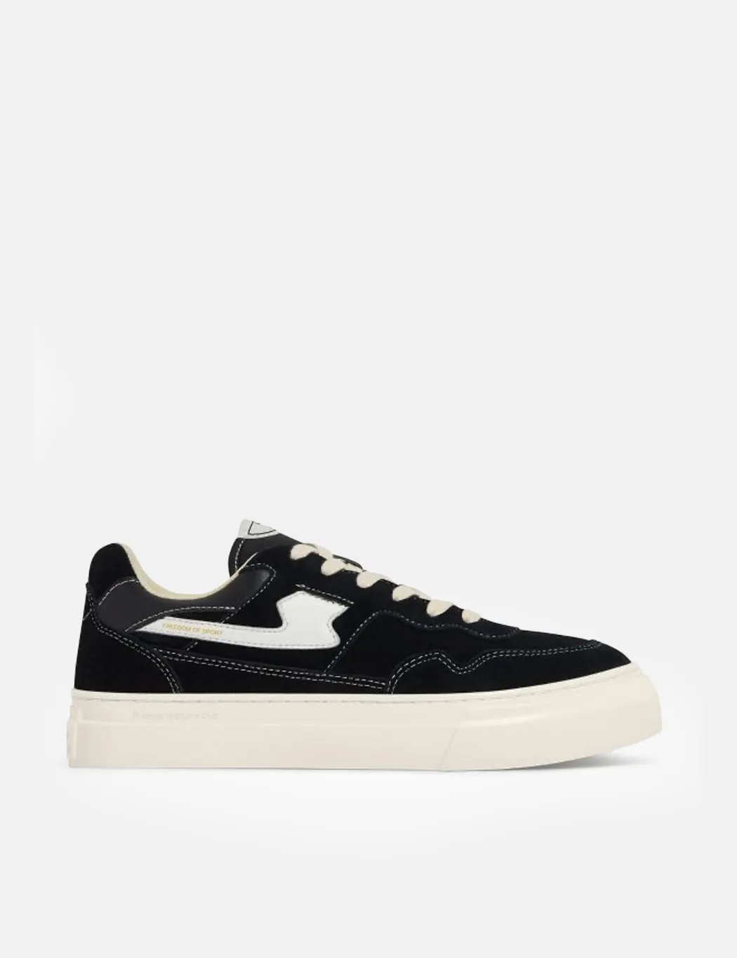 Stepney Workers Club Pearl S-Strike Trainers (Suede) - Black/White sold by Article London