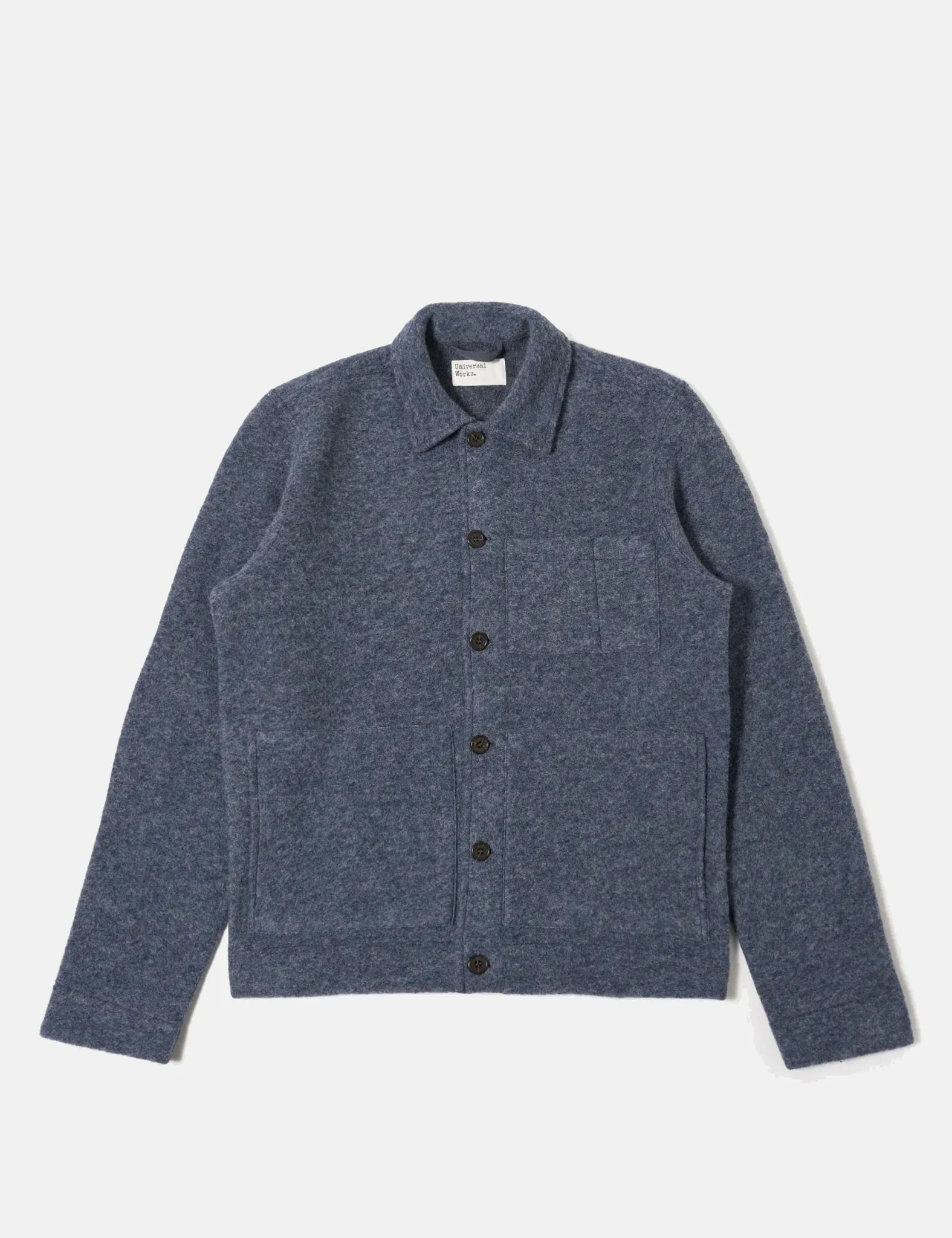 Universal Works Uniform Jacket (Wool Fleece) - Slate Blue sold by Article London