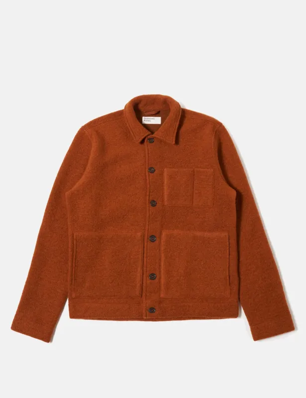 Universal Works Uniform Jacket (Wool Fleece) - Rust sold by Article London