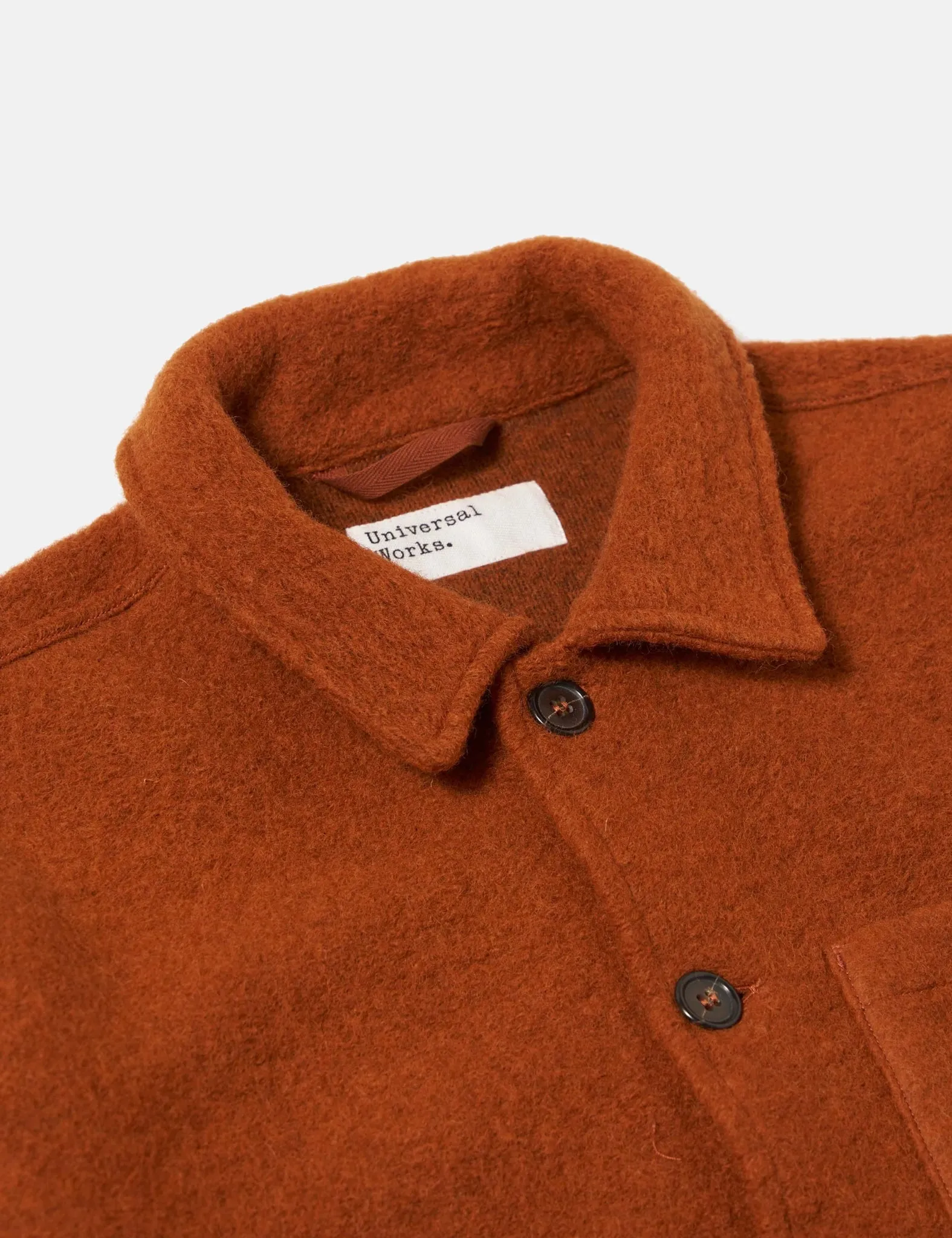 Universal Works Uniform Jacket (Wool Fleece) - Rust sold by Article London product image thumbnail 2