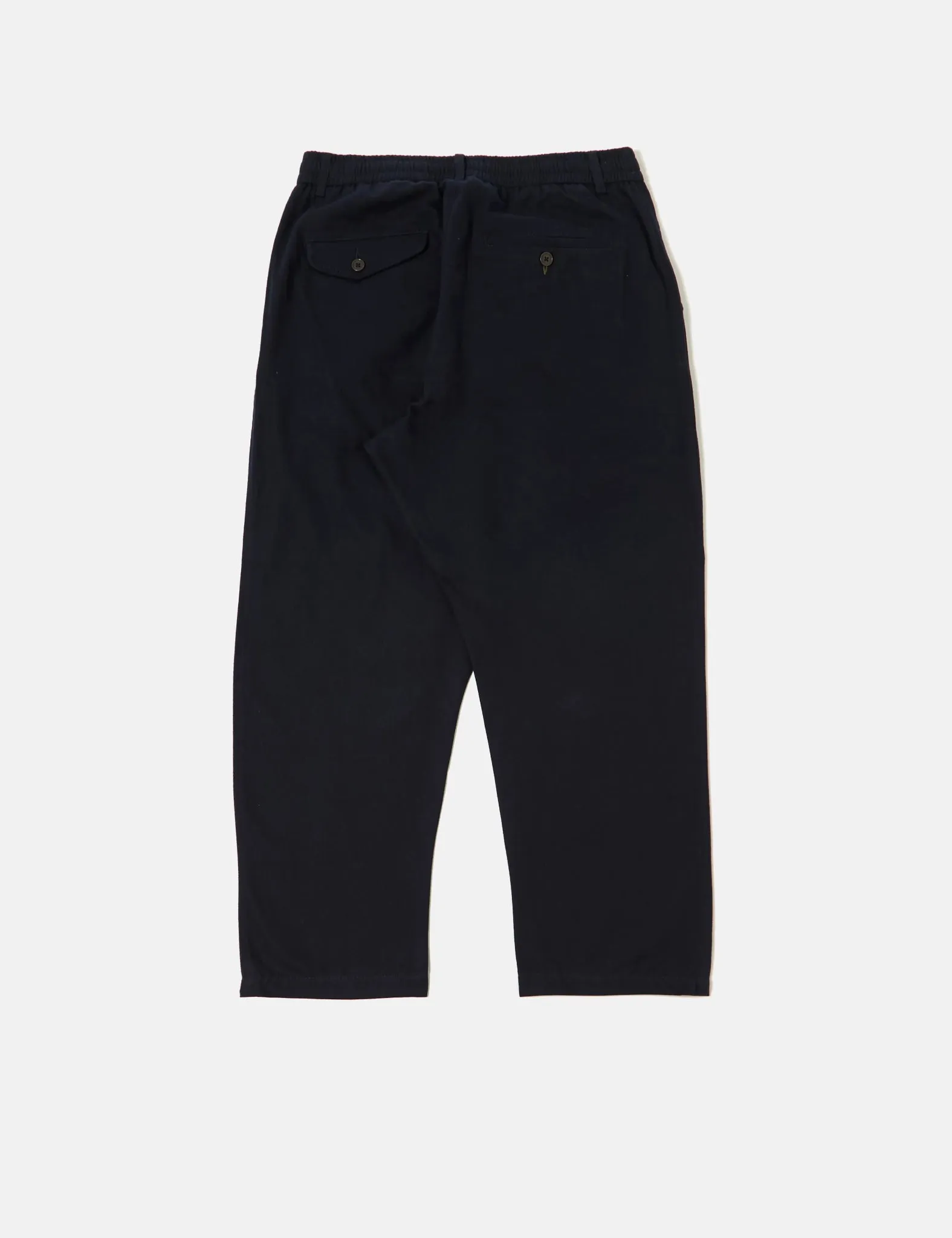 Universal Works Pleated Track Pant (Brushed Moleskin) - Navy Blue sold by Article London product image thumbnail 4