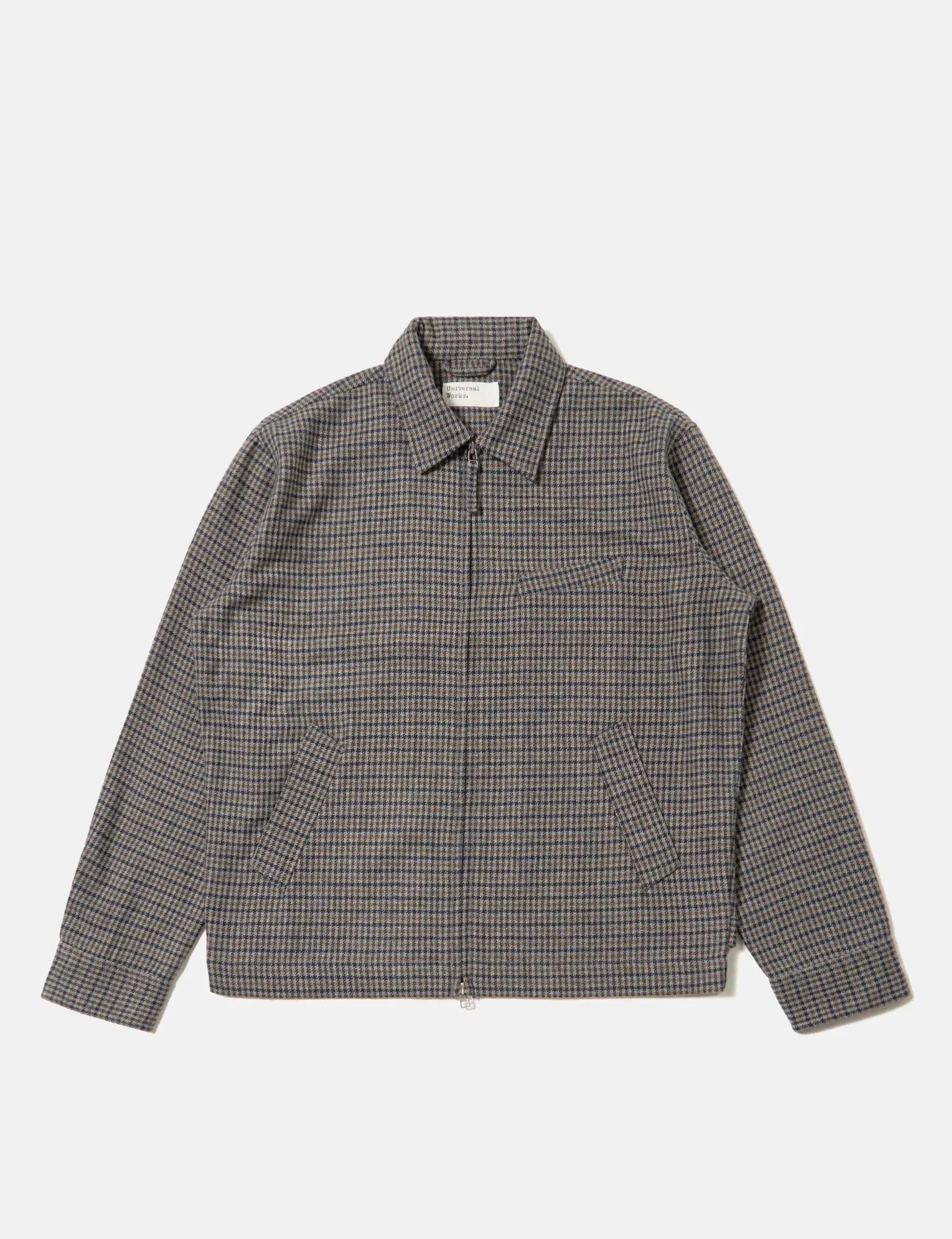 Universal Works Windcheater Jacket (Houndstooth Wool) - Charcoal sold by Article London product image thumbnail 3