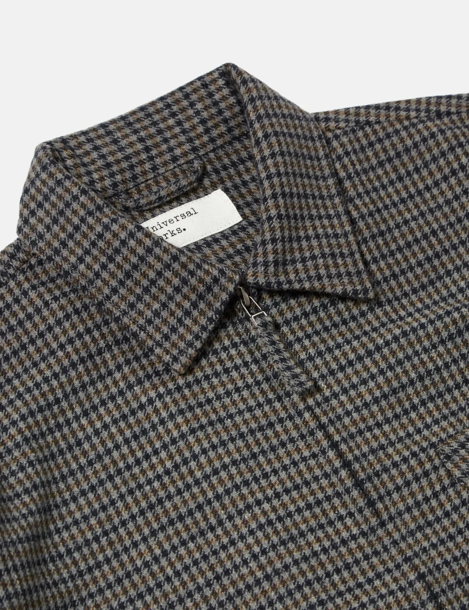 Universal Works Windcheater Jacket (Houndstooth Wool) - Charcoal sold by Article London product image thumbnail 2