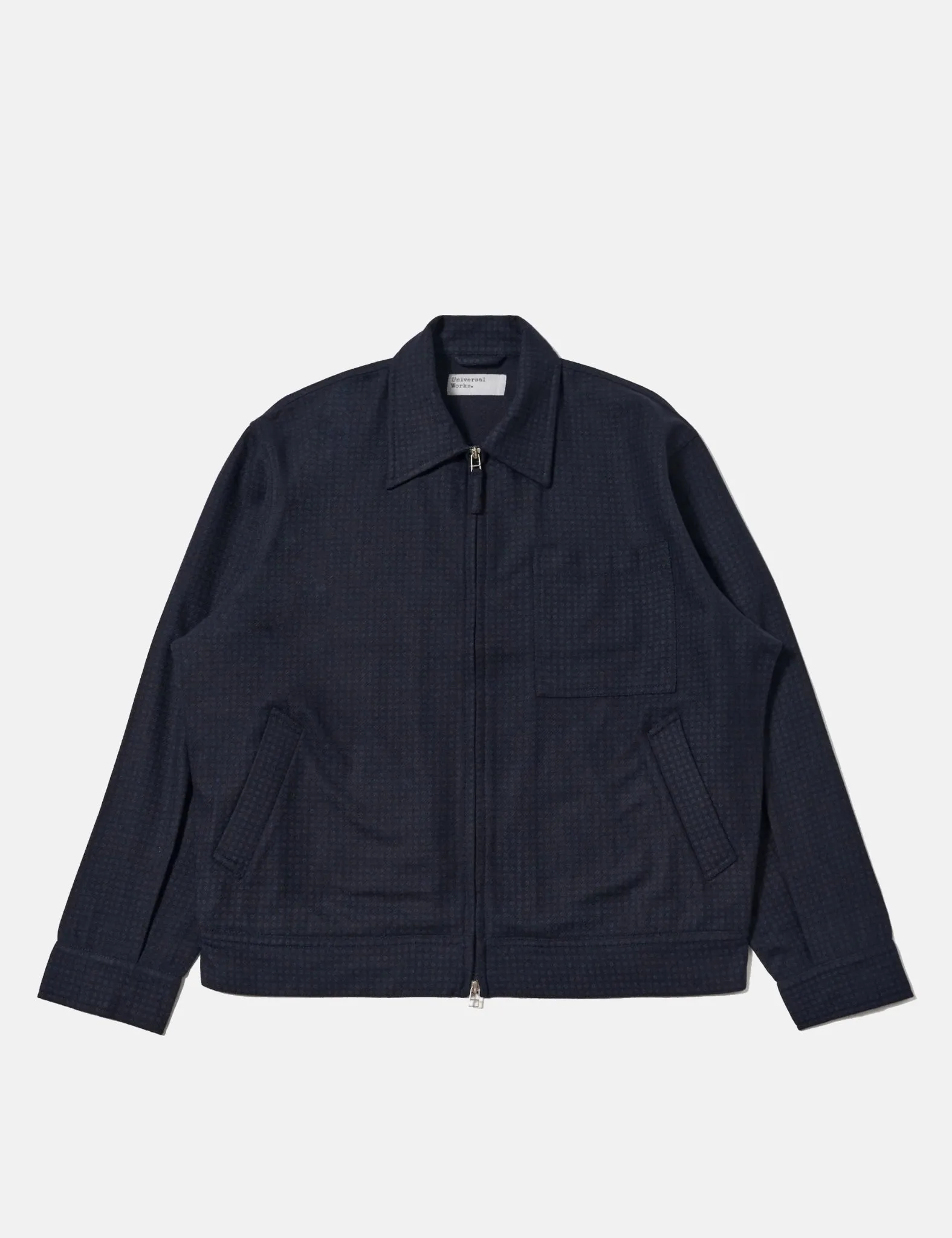Universal Works Rose Bowl Jacket (Dot Print) - Navy Blue sold by Article London product image thumbnail 3