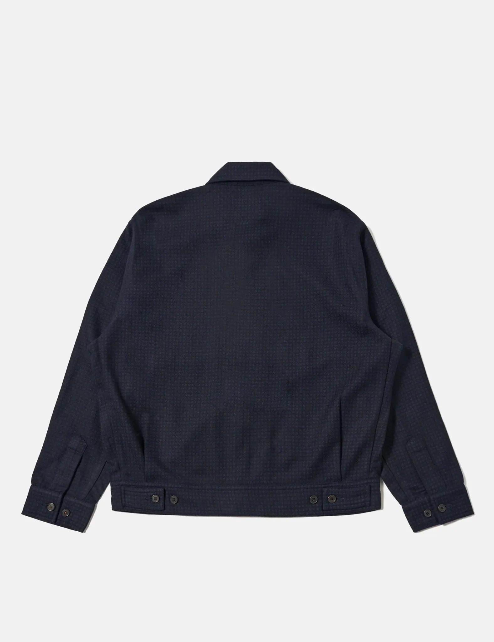 Universal Works Rose Bowl Jacket (Dot Print) - Navy Blue sold by Article London product image thumbnail 4