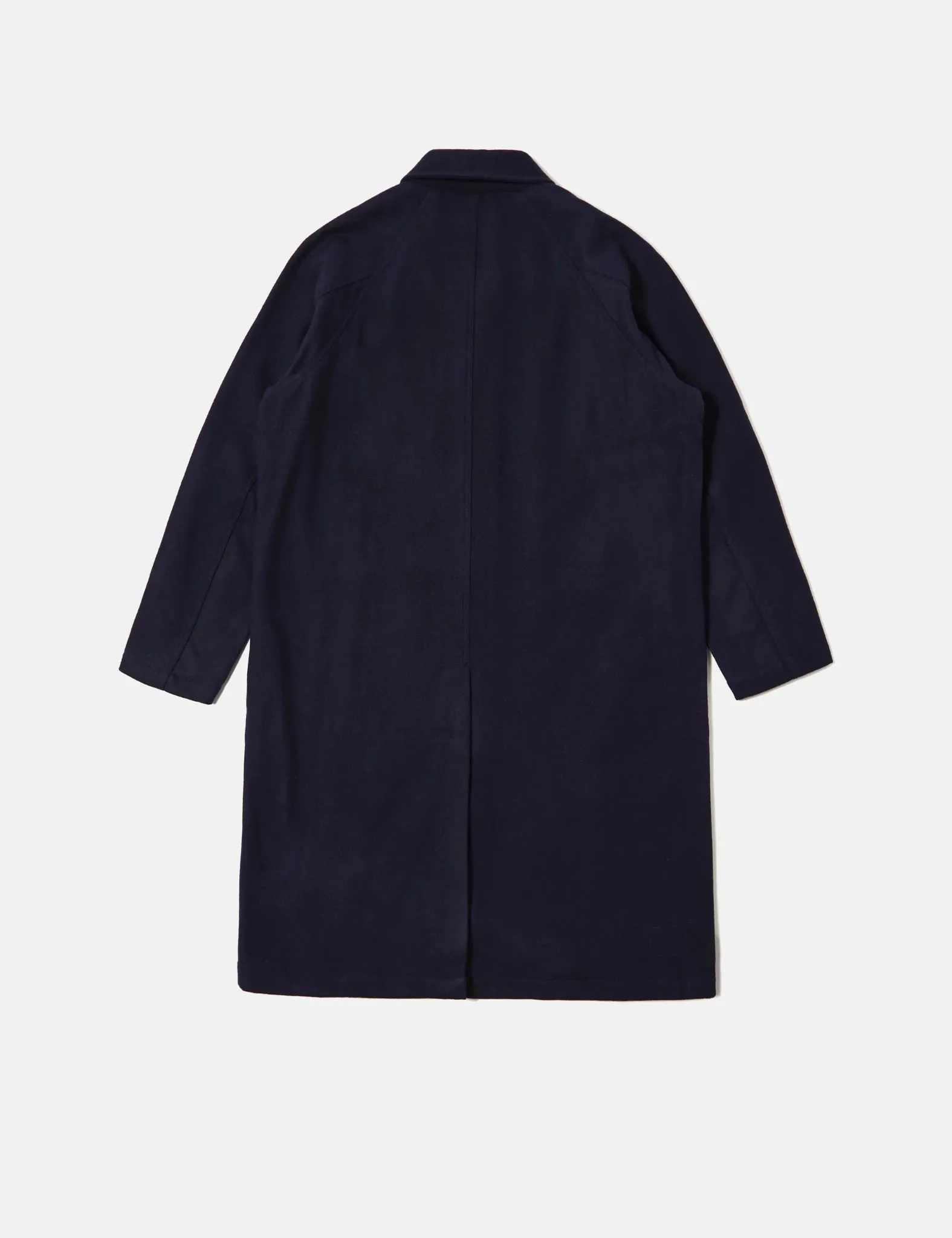 Universal Works Mowbray Wool Mac Coat - Navy Blue sold by Article London product image thumbnail 4