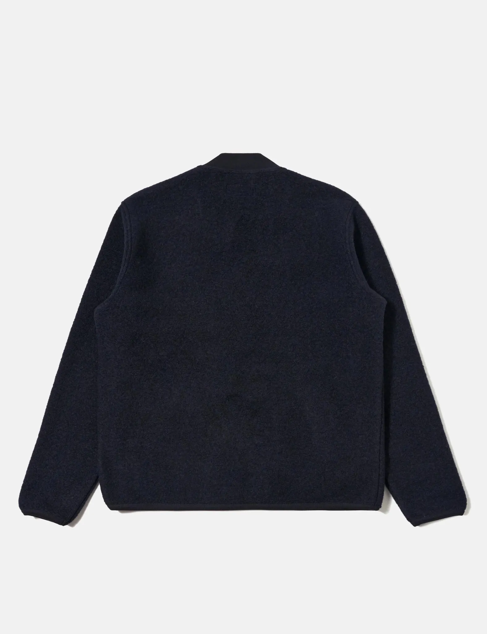 Universal Works Zip Bomber Jacket (Wool Fleece) - Navy Blue sold by Article London product image thumbnail 4
