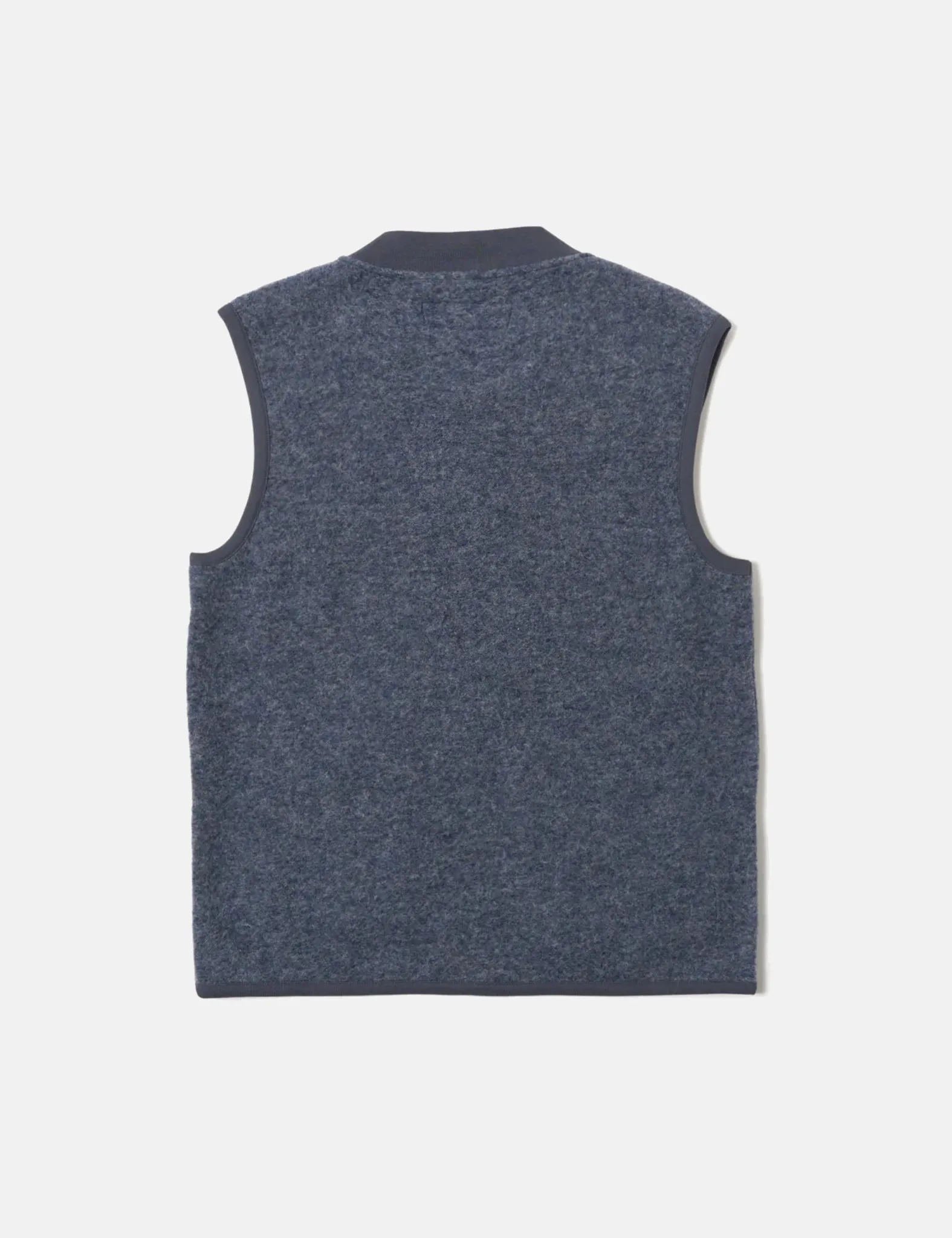 Universal Works Zip Waistcoat (Wool Fleece) - Slate Blue sold by Article London product image thumbnail 3
