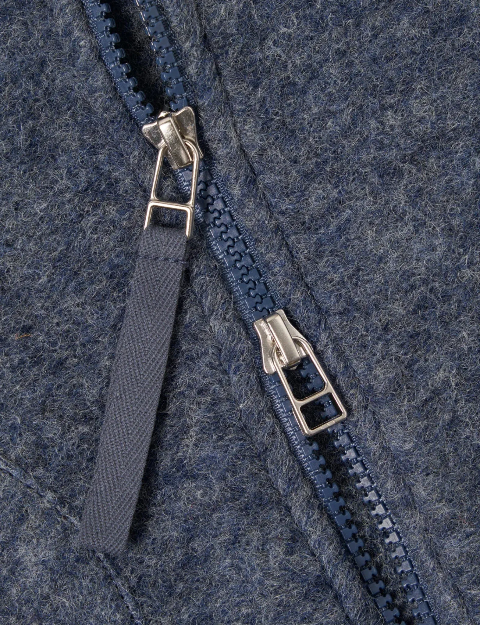 Universal Works Zip Waistcoat (Wool Fleece) - Slate Blue sold by Article London product image thumbnail 4