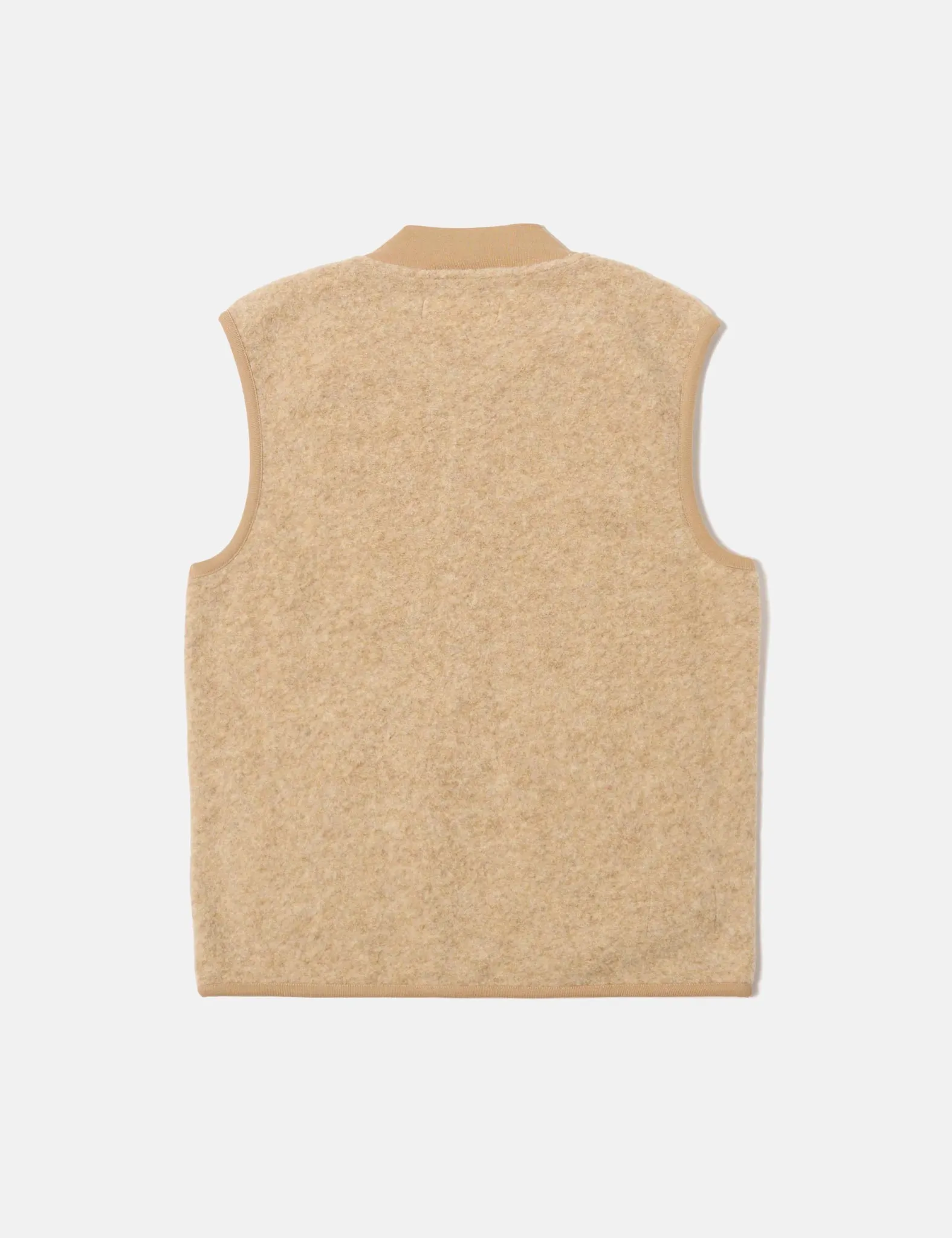 Universal Works Zip Waistcoat (Wool Fleece) - Fawn sold by Article London product image thumbnail 4