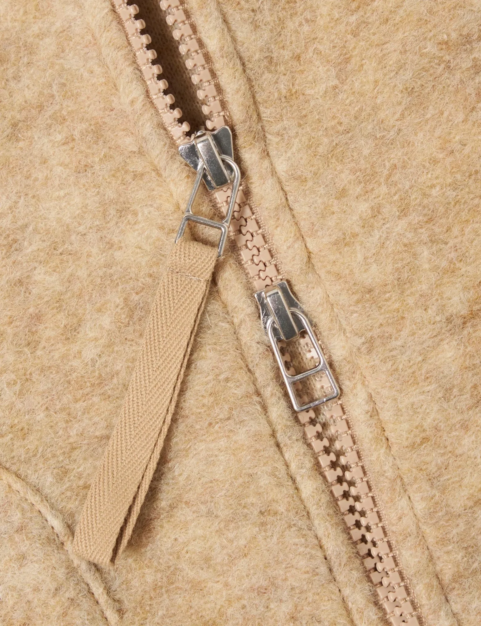 Universal Works Zip Waistcoat (Wool Fleece) - Fawn sold by Article London product image thumbnail 3