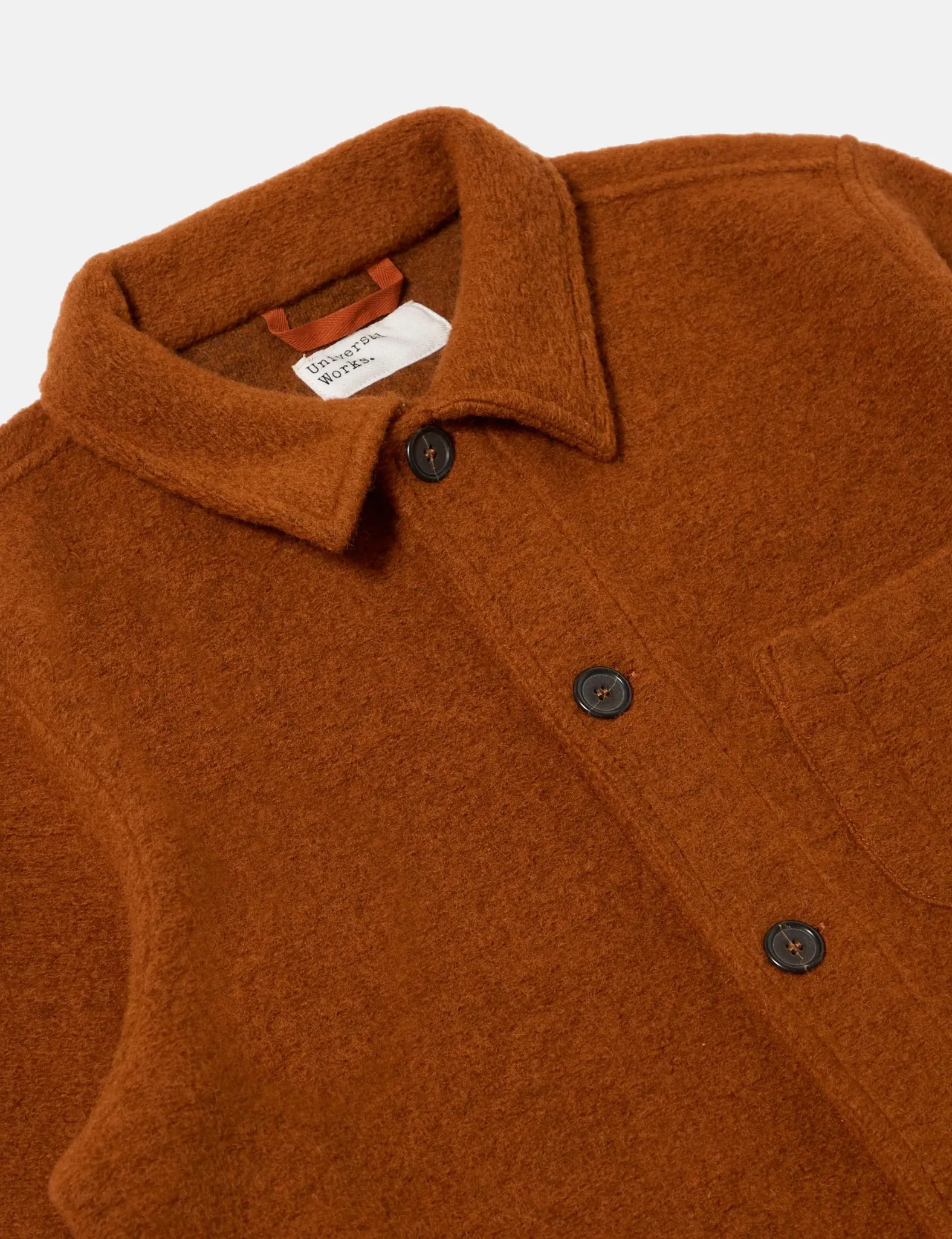 Universal Works Field Jacket (Wool Fleece) - Rust sold by Article London product image thumbnail 2