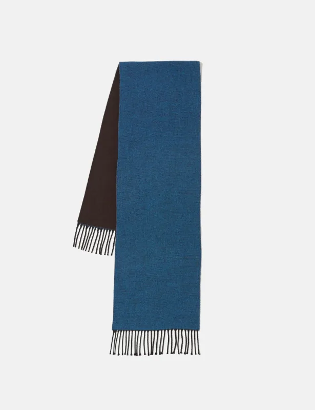 Universal Works Double Sided Scarf - Light Blue/Brown sold by Article London