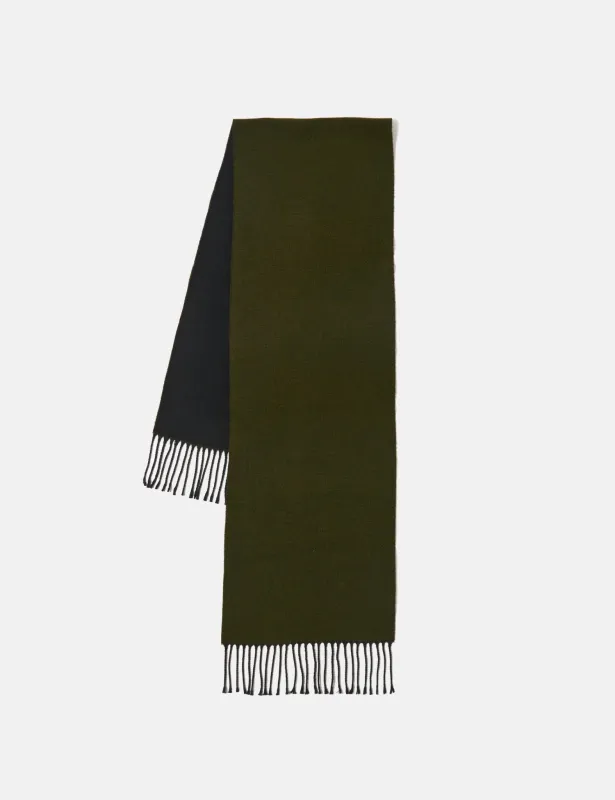 Universal Works Double Sided Scarf - Green/Black sold by Article London