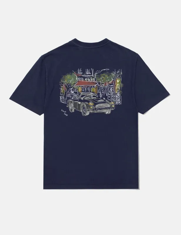 Edmmond Studios Savile Row T-Shirt - Navy Blue sold by Article London