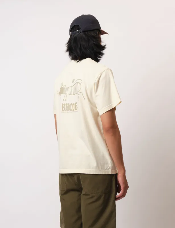 Bhode Stray Dogs Pigment Dyed T-Shirt - Natural made by Article London