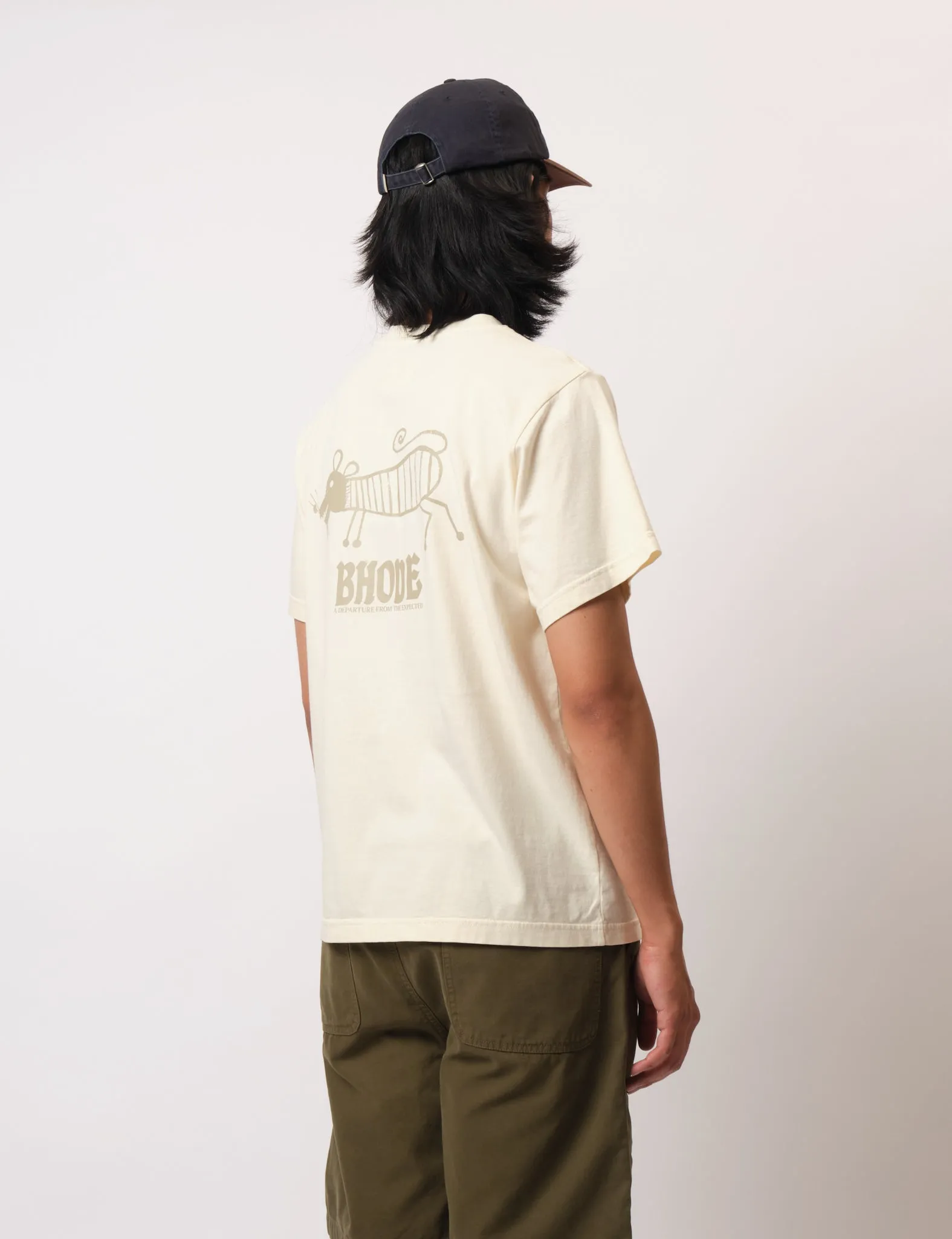 Bhode Stray Dogs Pigment Dyed T-Shirt - Natural sold by Article London