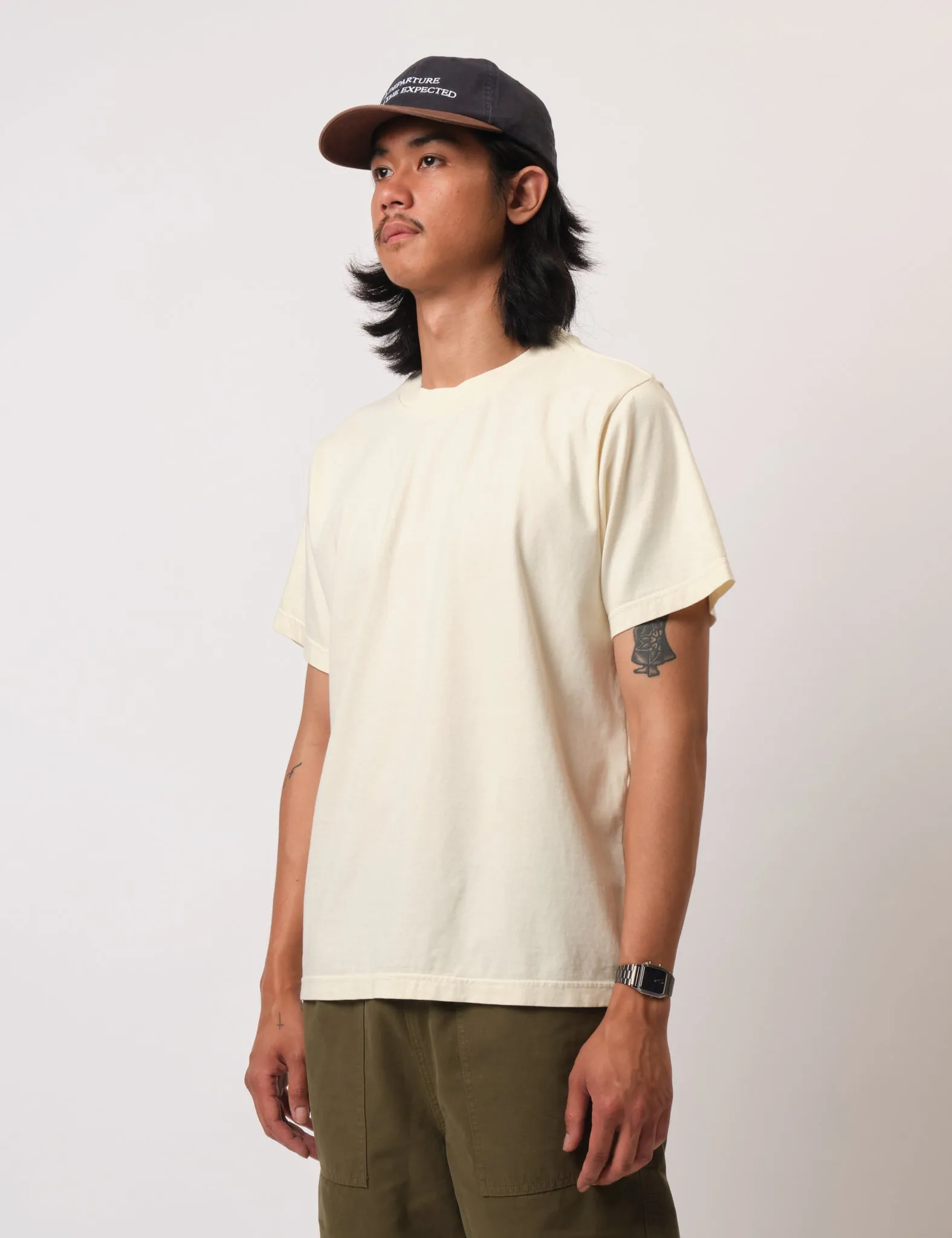 Bhode Stray Dogs Pigment Dyed T-Shirt - Natural sold by Article London product image thumbnail 3