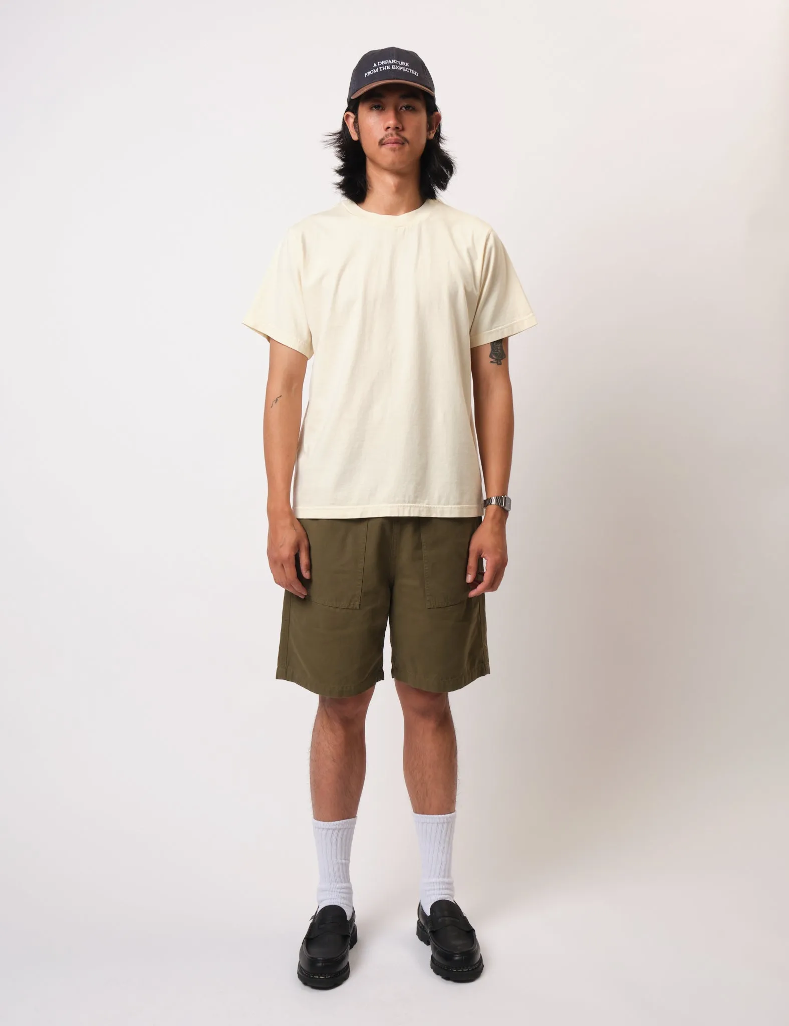 Bhode Stray Dogs Pigment Dyed T-Shirt - Natural sold by Article London product image thumbnail 5