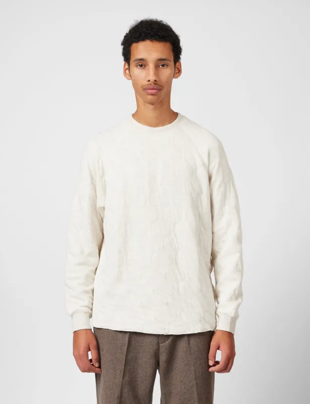 Beams Plus MIL Quilt Crew Sweatshirt - Oatmeal sold by Article London