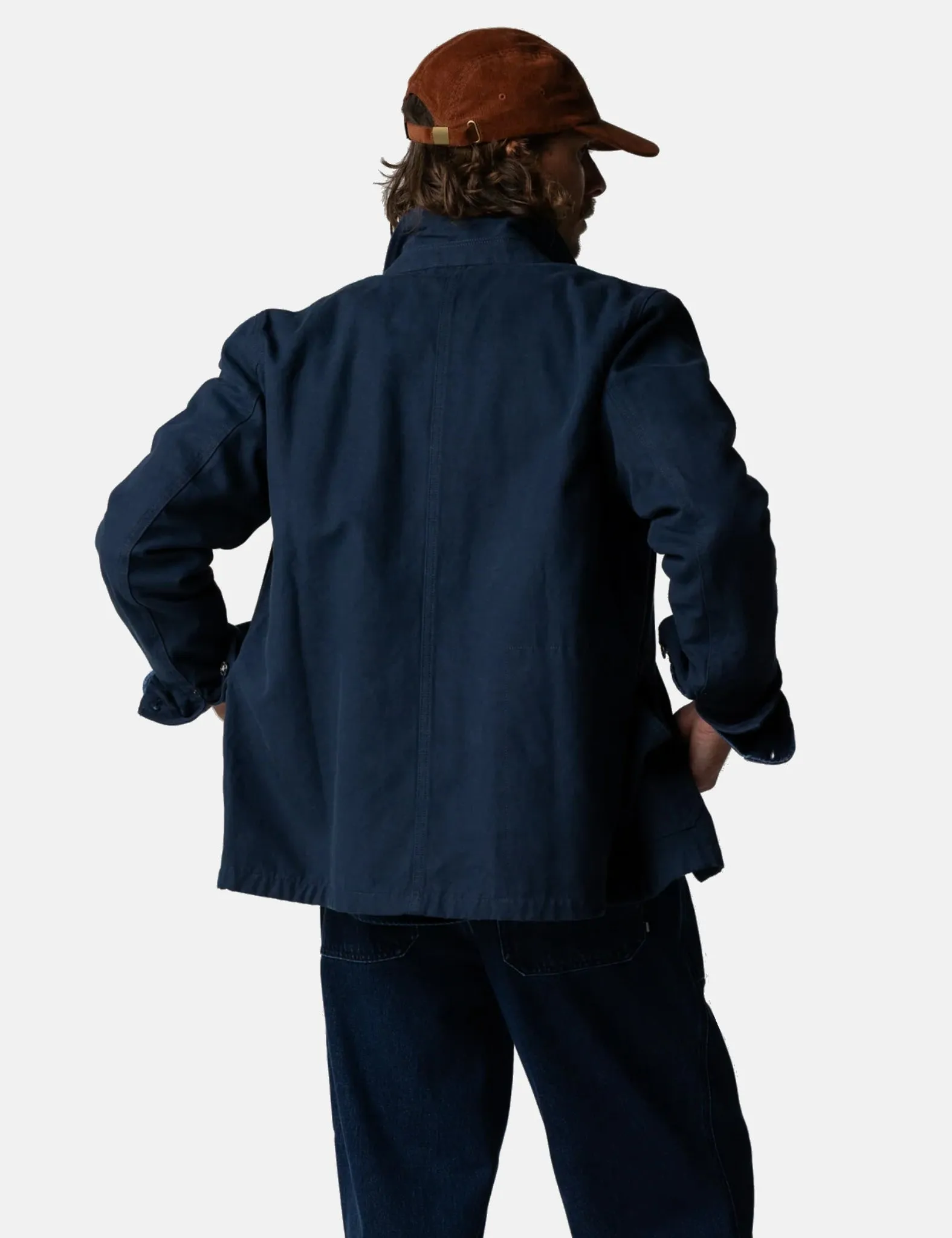 Finisterre Basset Flannel Lined Jacket - Navy Blue sold by Article London product image thumbnail 4