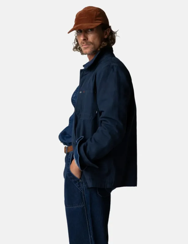 Finisterre Basset Flannel Lined Jacket - Navy Blue sold by Article London