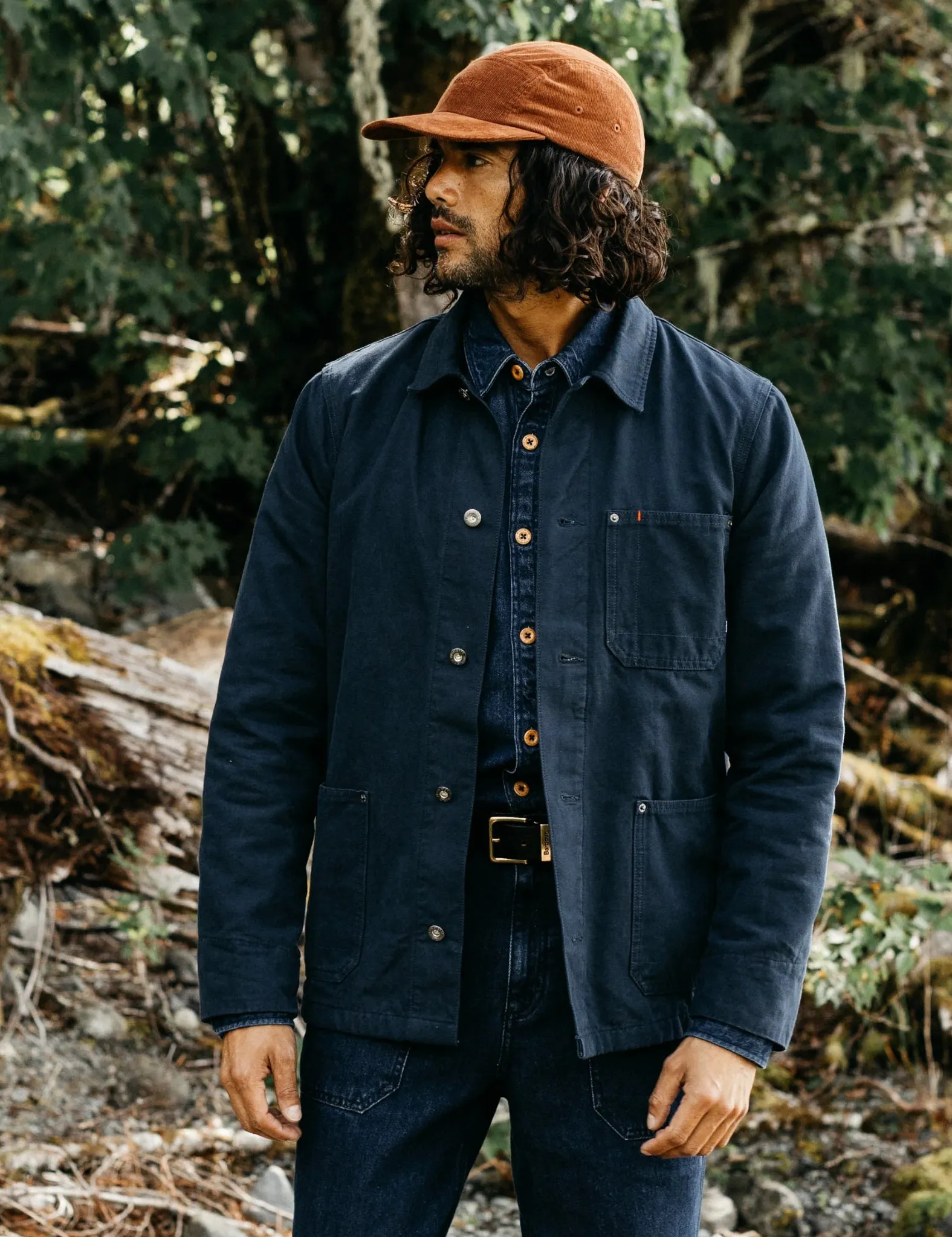 Finisterre Basset Flannel Lined Jacket - Navy Blue sold by Article London product image thumbnail 2