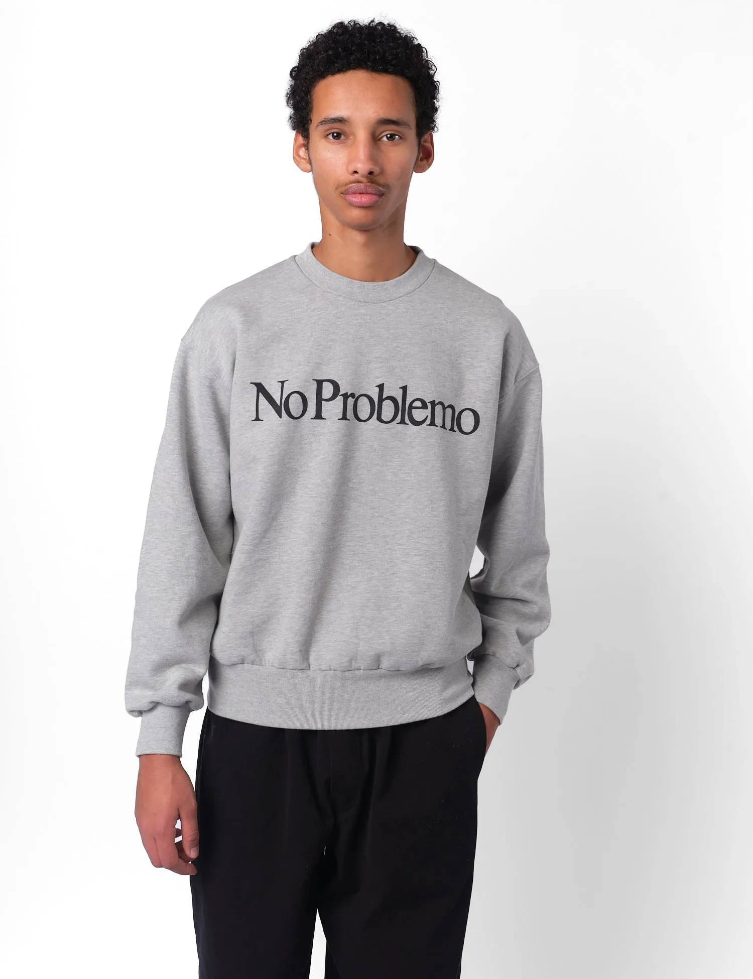 No Problemo Sweatshirt - Grey Marl sold by Article London product image thumbnail 3