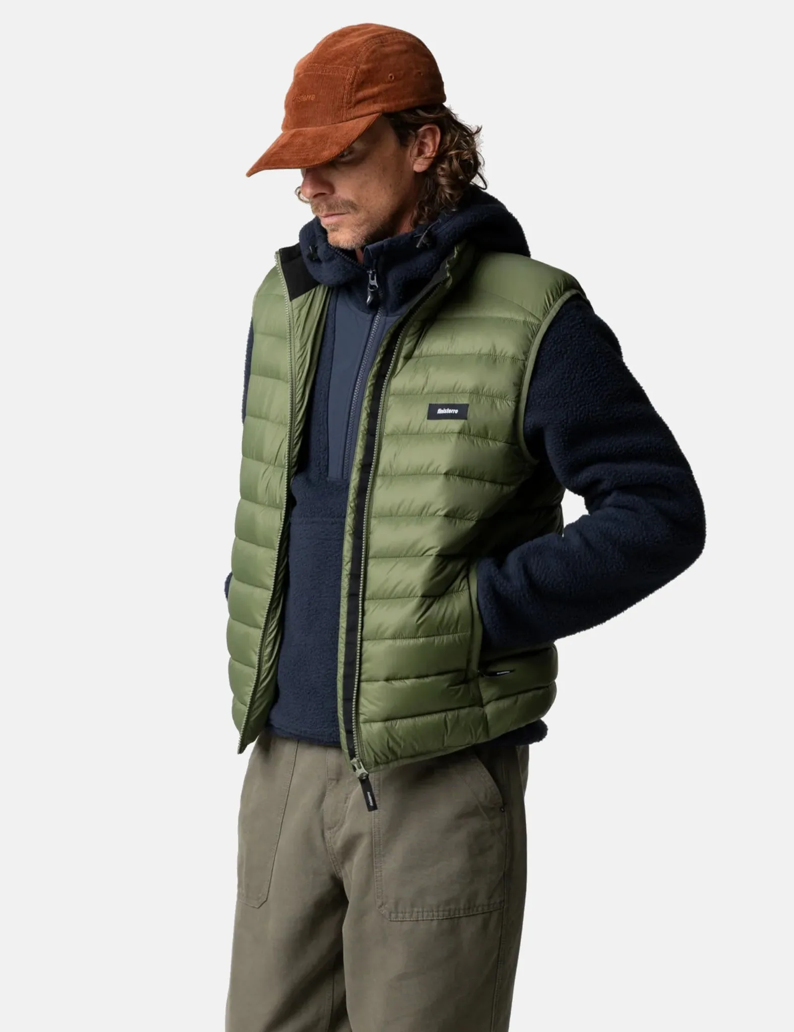 Finisterre Nimbus Gilet - Deep Seagrass Green sold by Article London
