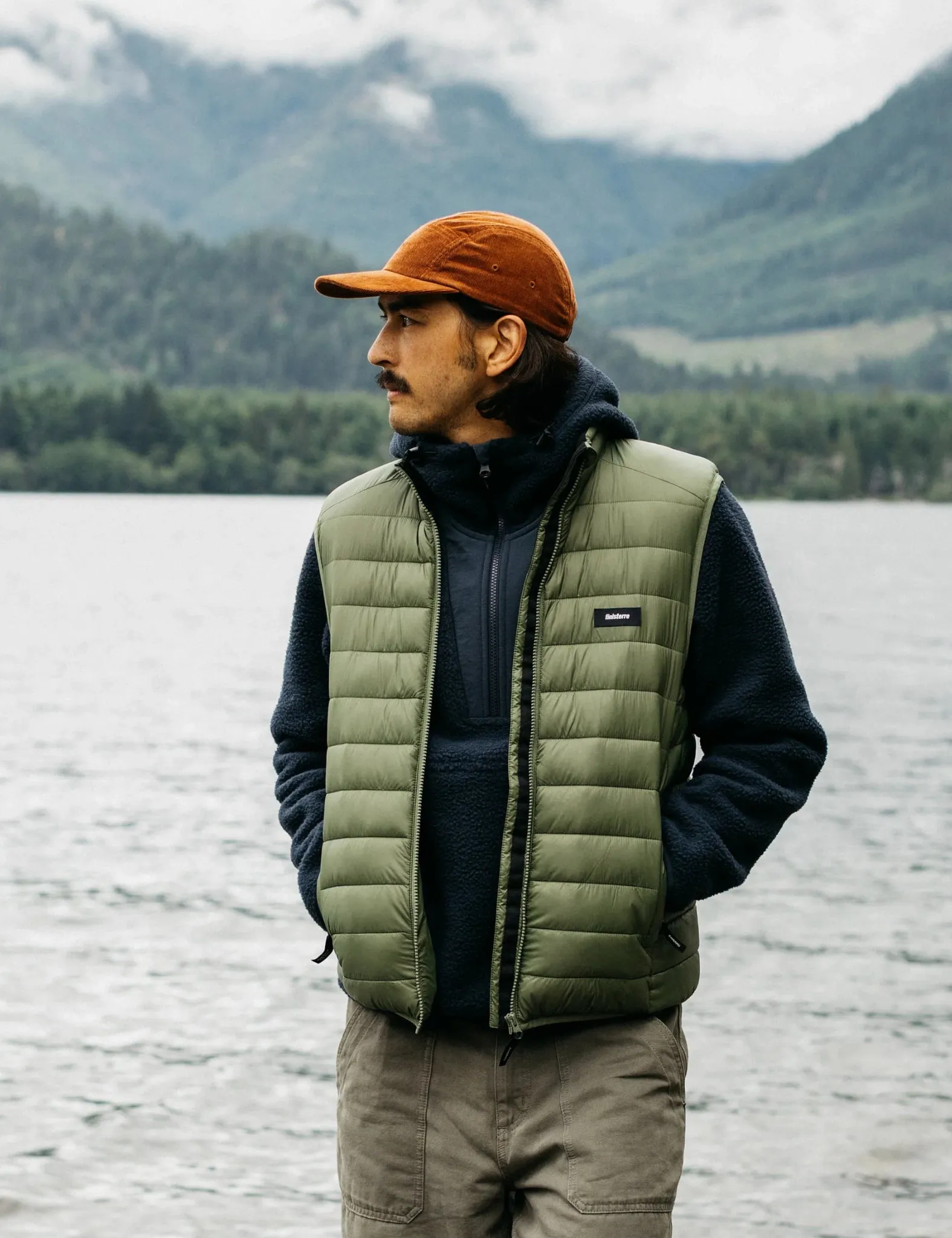 Finisterre Nimbus Gilet - Deep Seagrass Green sold by Article London product image thumbnail 2