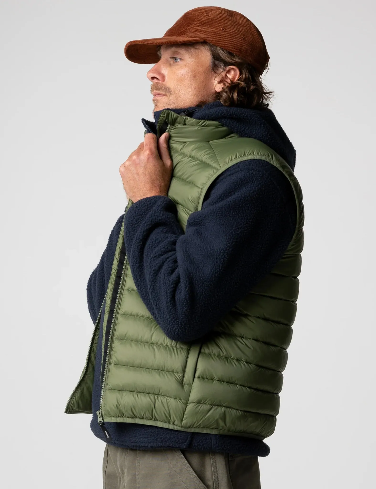 Finisterre Nimbus Gilet - Deep Seagrass Green sold by Article London product image thumbnail 3