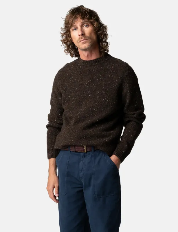 Finisterre Furlong Crew Sweatshirt - Burnt Umber sold by Article London