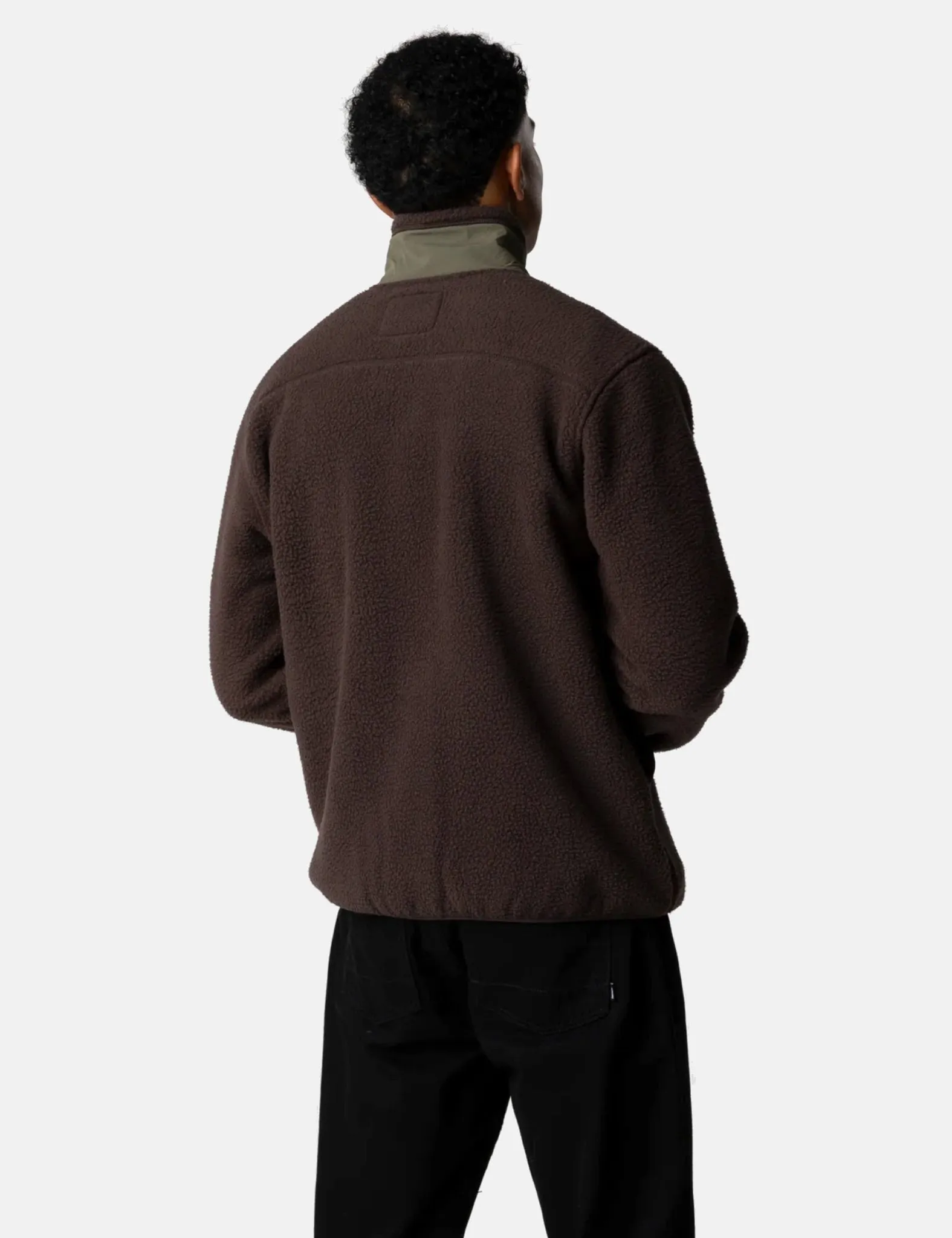 Finisterre Bolster Full Zip Fleece - Burnt Umber/Olive Green sold by Article London product image thumbnail 4