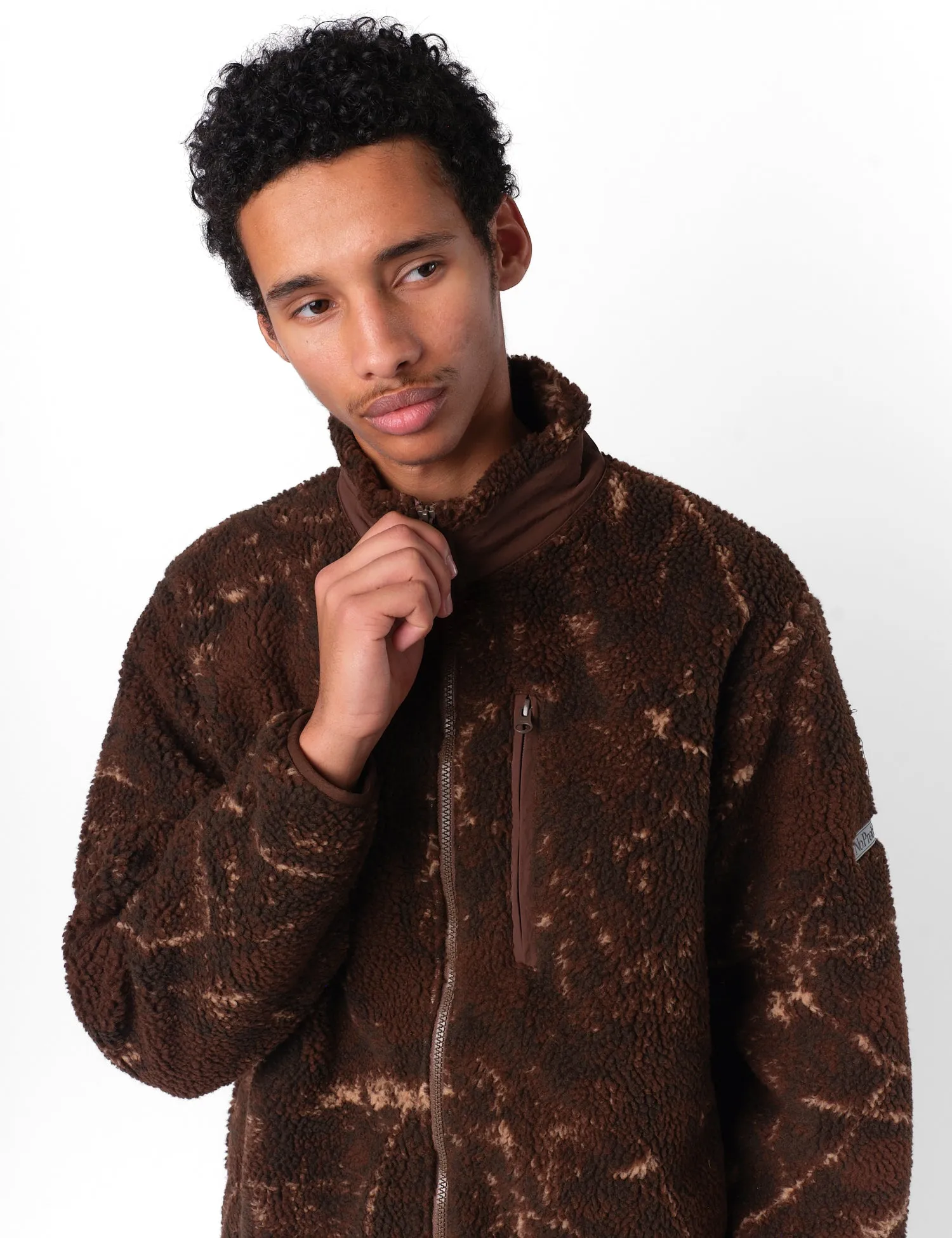 No Problemo NP Forest Heavy Fleece Jacket - Camo sold by Article London product image thumbnail 2