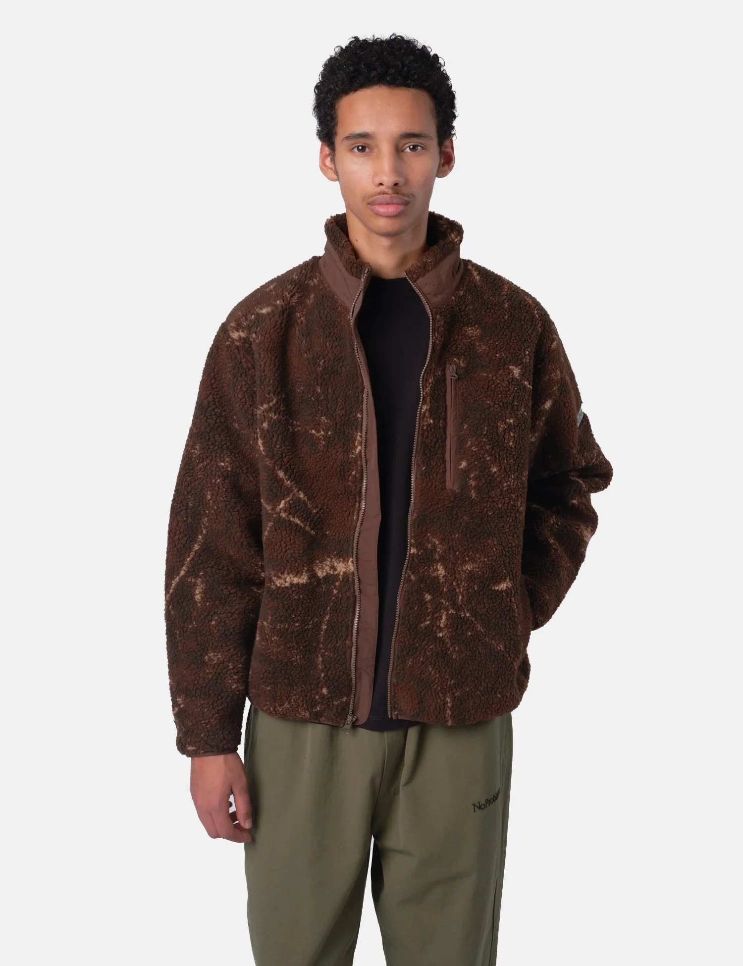 No Problemo NP Forest Heavy Fleece Jacket - Camo sold by Article London product image thumbnail 4
