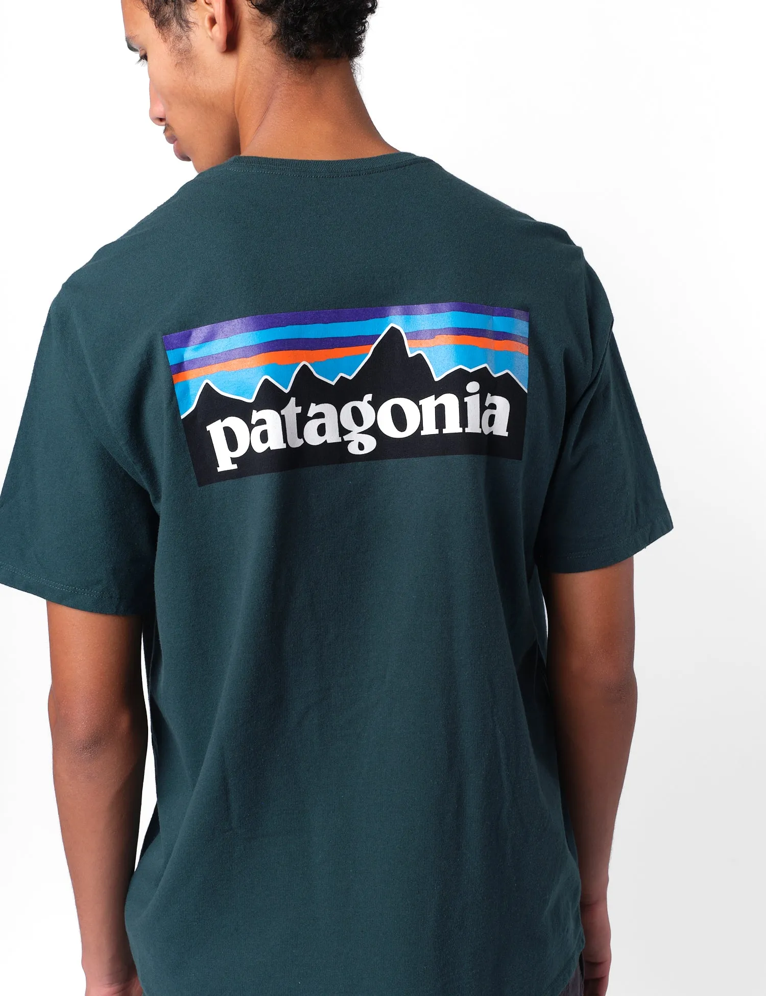 Patagonia P-6 Logo Responsibili-Tee T-Shirt - Cascade Green sold by Article London product image thumbnail 2
