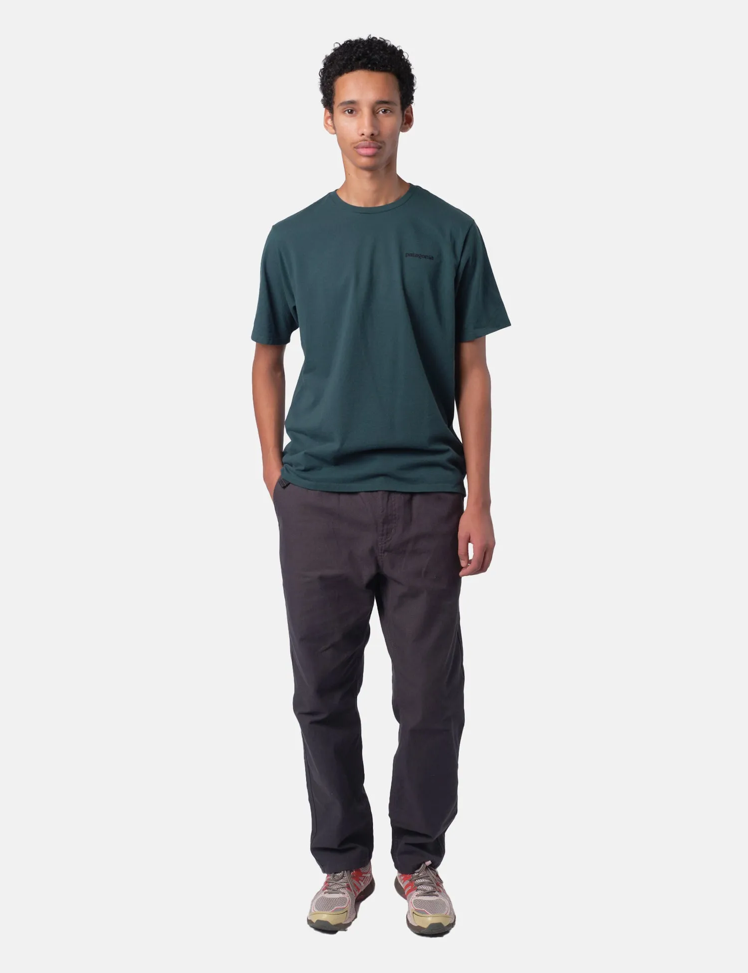 Patagonia P-6 Logo Responsibili-Tee T-Shirt - Cascade Green sold by Article London product image thumbnail 4
